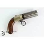 Bentley Patent 6-Shot Percussion Pepper Box Pistol 'Tuteneg'