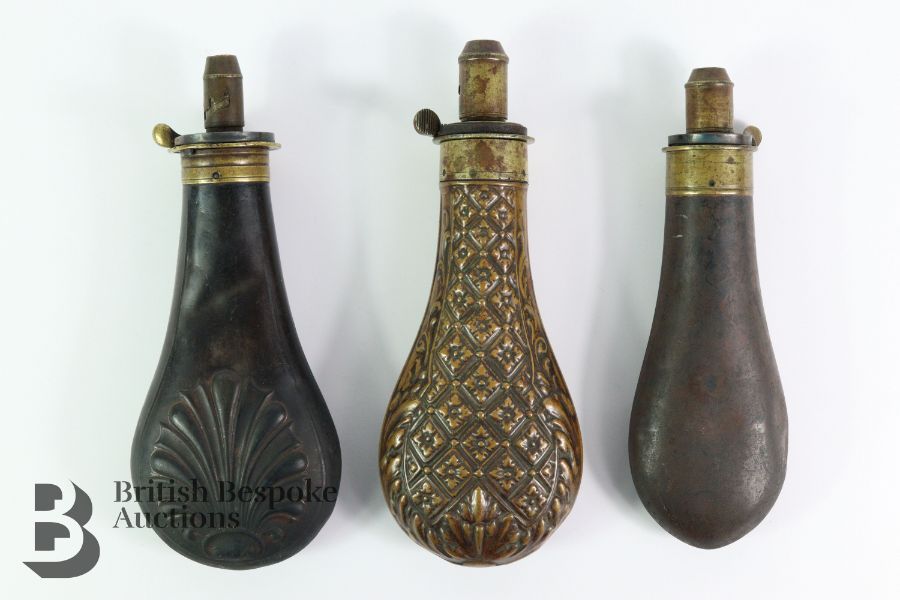 J.W Hawksley Powder Flasks - Image 4 of 6