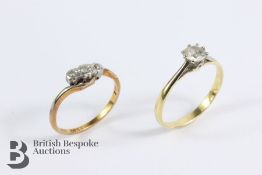 18ct Yellow Gold Solitaire Diamond Ring