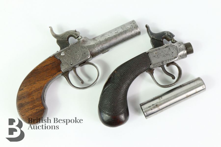 Two Percussion Boxlock Turnoff Pocket Pistols - Image 6 of 7