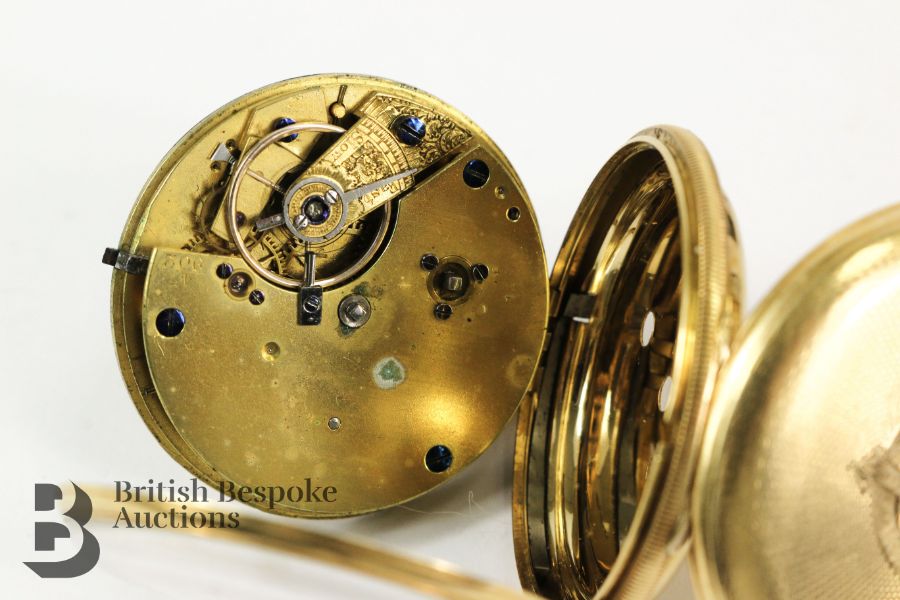18ct Yellow Gold Open Faced Pocket Watch - Image 7 of 8