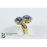18ct Celyonese Sapphire and Diamond Ring