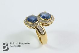 18ct Celyonese Sapphire and Diamond Ring