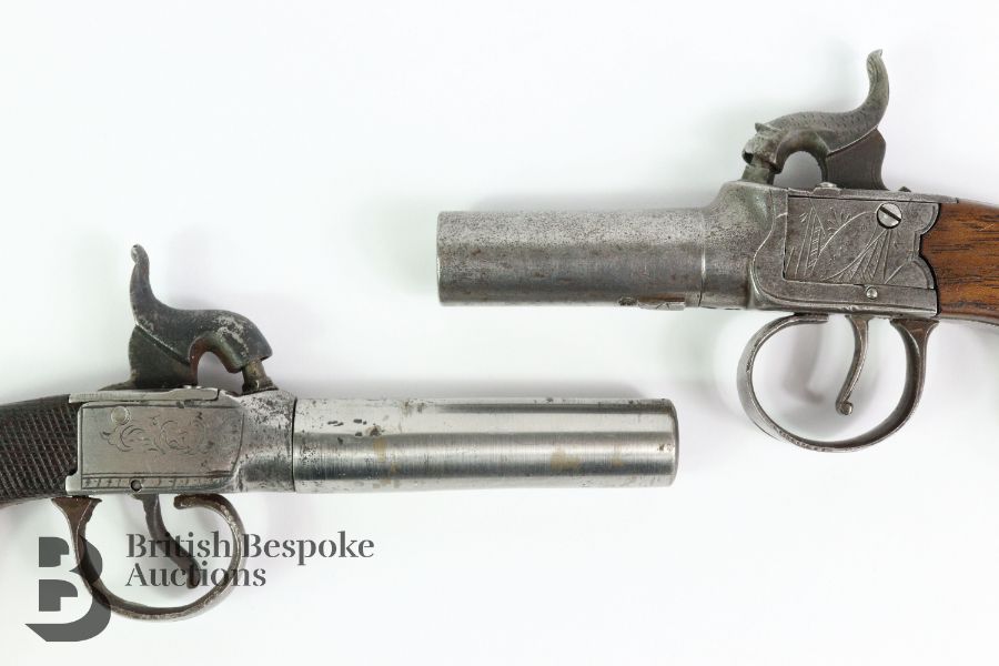 Two Percussion Boxlock Turnoff Pocket Pistols - Image 3 of 7