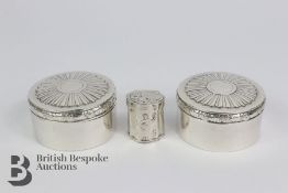 Pair of Swedish Silver Canisters and Covers