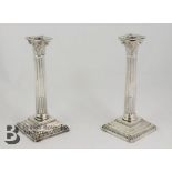 Pair of Silver Candlesticks