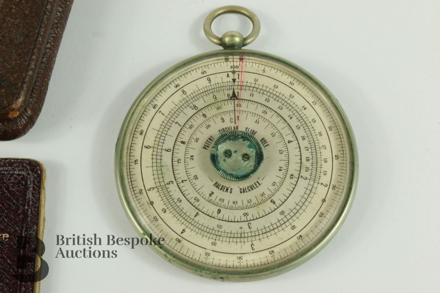 Halden's Calculex Circular Slide Rule and Jaeger Motoring Clock - Image 7 of 7