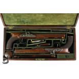 Fine Cased Pair of Percussion Target Pistols