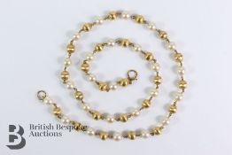 18ct Yellow Gold and Pearl Necklace
