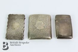 Three Silver Cigarette Cases