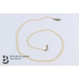 Fine Graduated Seed Pearl Necklace