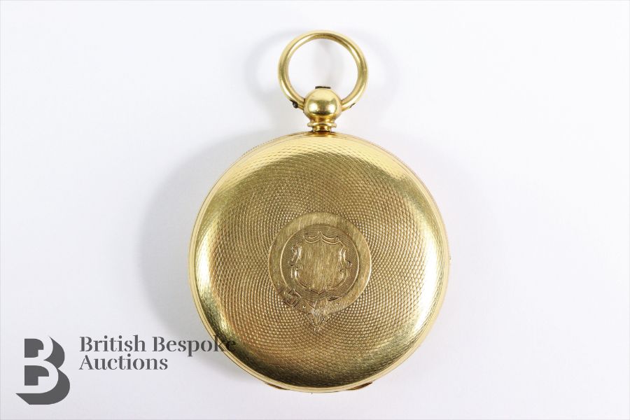 18ct Yellow Gold Open Faced Pocket Watch - Image 2 of 8