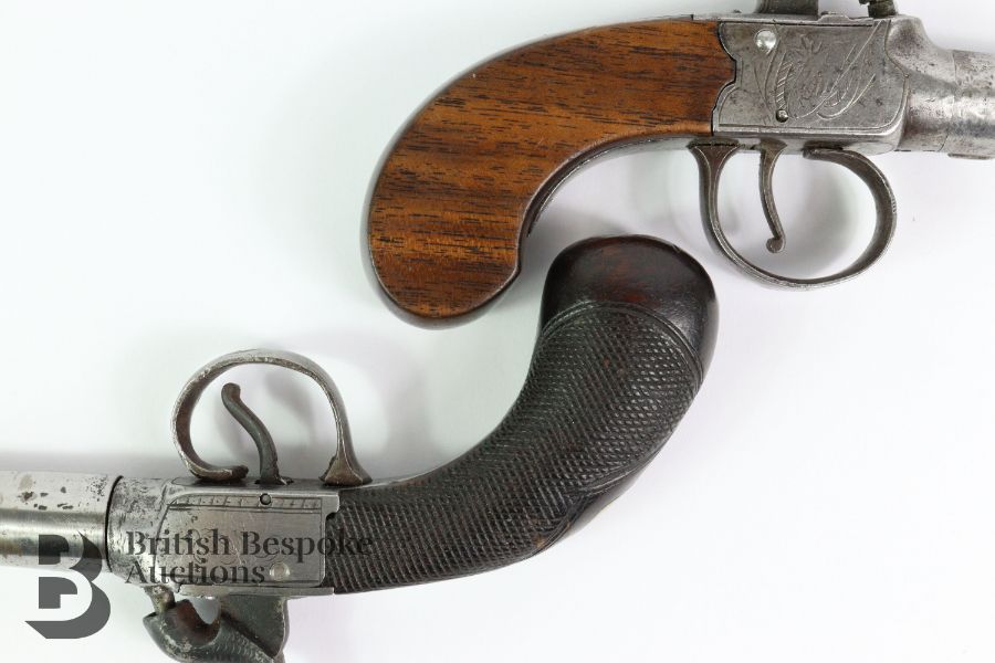 Two Percussion Boxlock Turnoff Pocket Pistols - Image 4 of 7