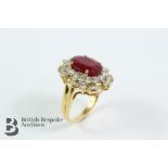 18ct Gold and Diamond Ruby Ring