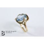 9ct Yellow Gold Blue Topaz Ring