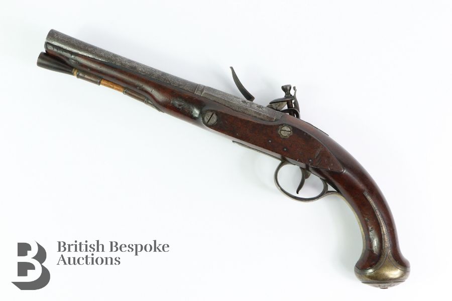 English Brass Mounted Officers Pistol - Bailey, London - Image 2 of 9