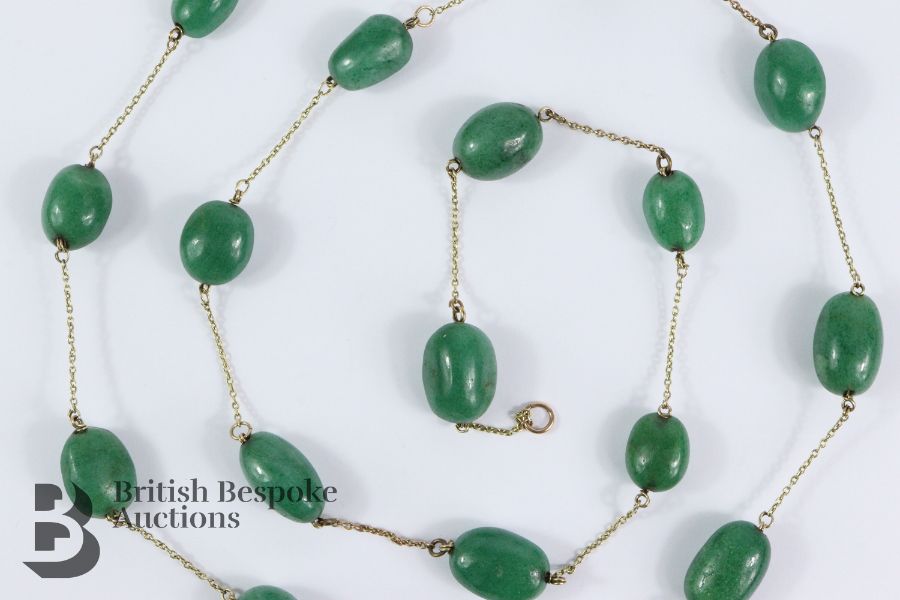 Jade Bead Necklace - Image 2 of 4