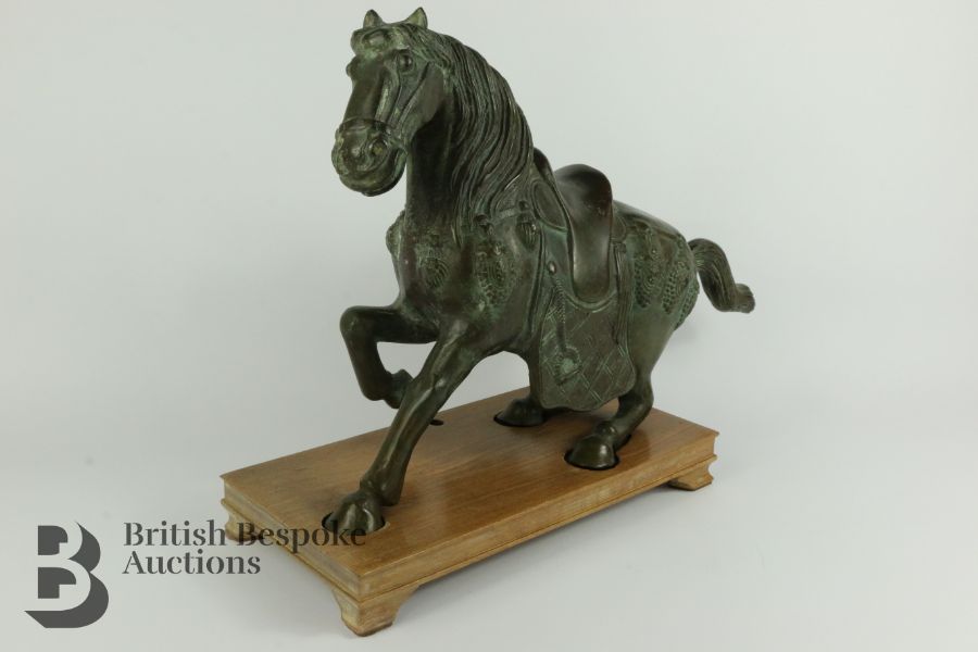 Chinese Bronze Equine Figure - Image 4 of 11