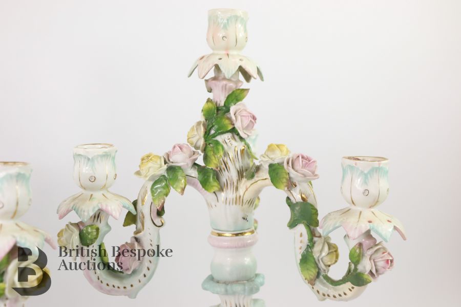 Pair of Continental Three Branch Candelabra - Image 15 of 20