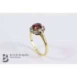 Antique 18ct Diamond and Ruby Ring