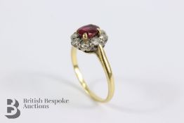 Antique 18ct Diamond and Ruby Ring
