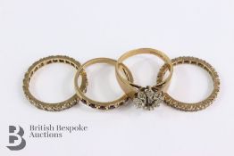 Four 9ct Gold Rings