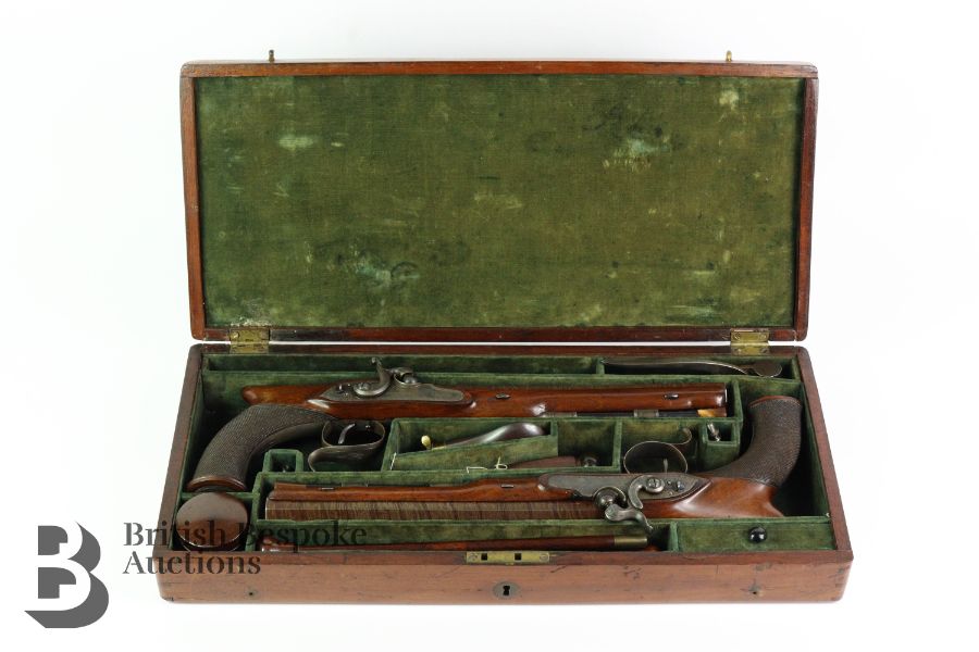 Fine Cased Pair of Percussion Target Pistols - Image 4 of 25