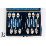 Set of Silver Coffee Spoons and Sugar Nips