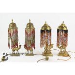 Set of Brass Damascus Lamps