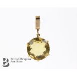 Antique 9ct Citrine Pendant