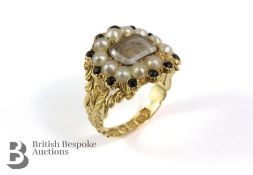 William IV 18ct Mourning Ring and Brooch