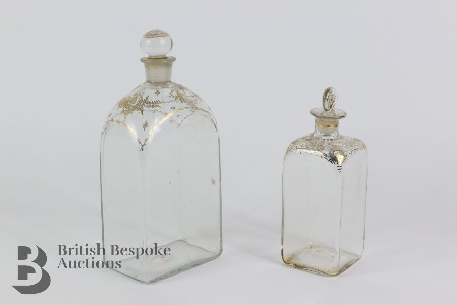 Two Georgian Glass Decanters and Stoppers