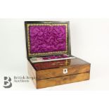 Victorian Walnut Sewing Box