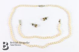 Natural Freshwater Pearl Necklace and Bracelet