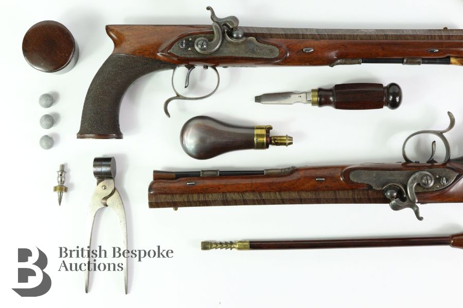 Fine Cased Pair of Percussion Target Pistols - Image 9 of 25