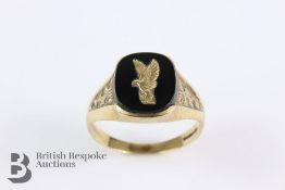 9ct Gold and Onyx Signet Ring