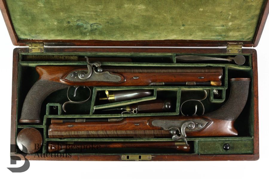 Fine Cased Pair of Percussion Target Pistols - Image 6 of 25