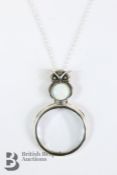 Silver Magnifying Pendant
