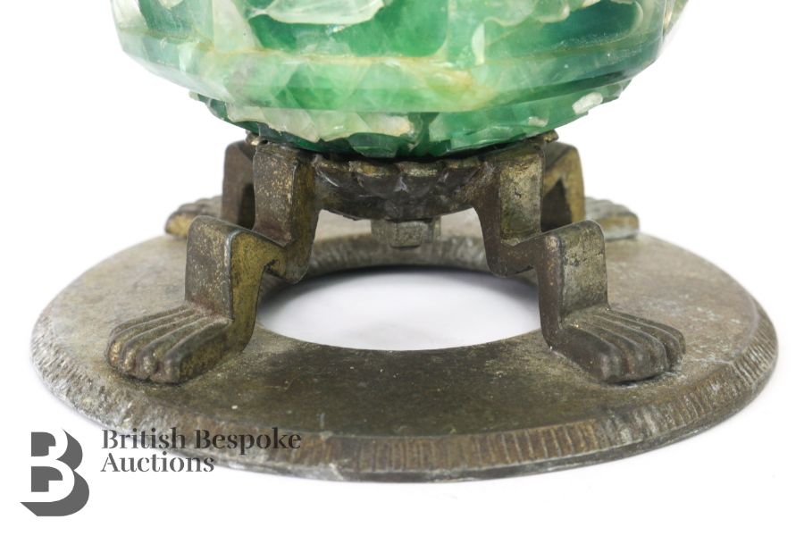 Green Stone Carved Vase - Image 7 of 9