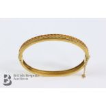 Edwardian 15ct Yellow Gold Bangle