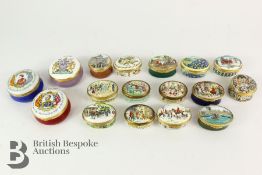 Collection of Enamel Pill Boxes