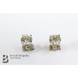 Pair of Diamond Solitaire Ear Studs