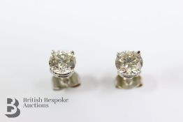Pair of Diamond Solitaire Ear Studs