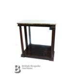 Rosewood Marble-Topped Console Table