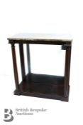 Rosewood Marble-Topped Console Table