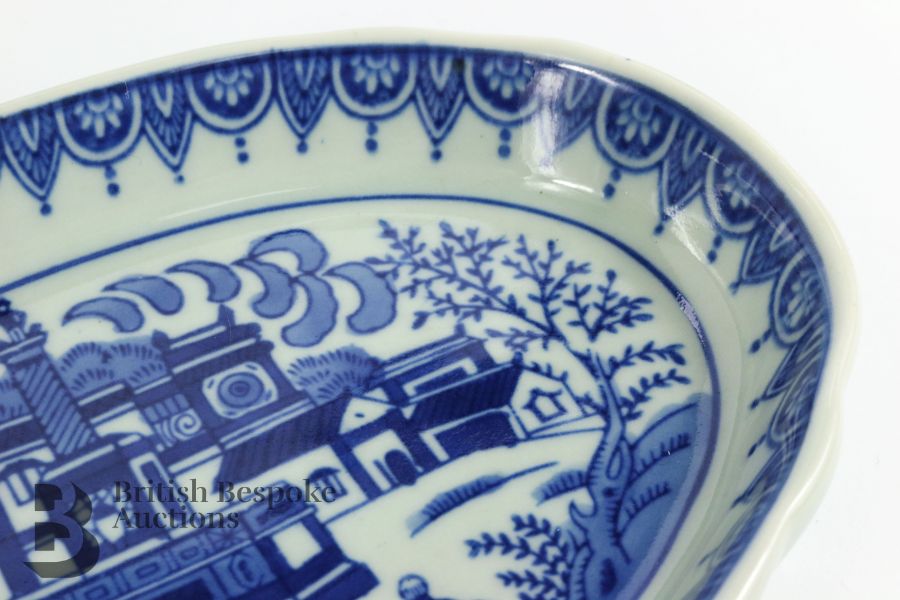 Persian Blue and White Dish - Image 3 of 6