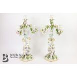 Pair of Continental Three Branch Candelabra