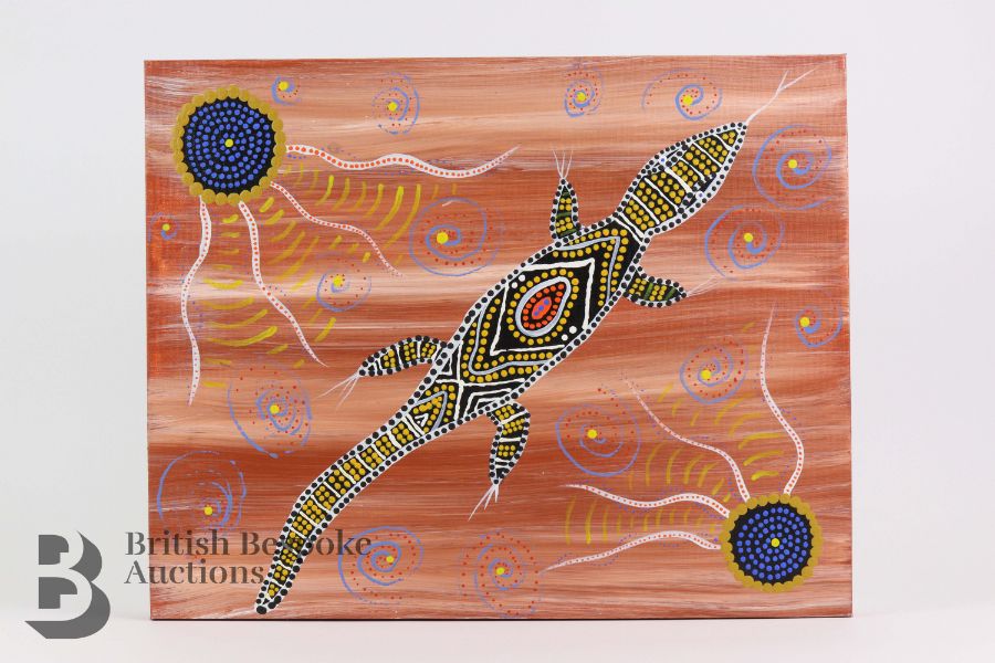 Stephen Larcombe (Goompi Ugerabah) Aboriginal Painting - Image 6 of 6