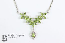 Silver and Peridot Necklace