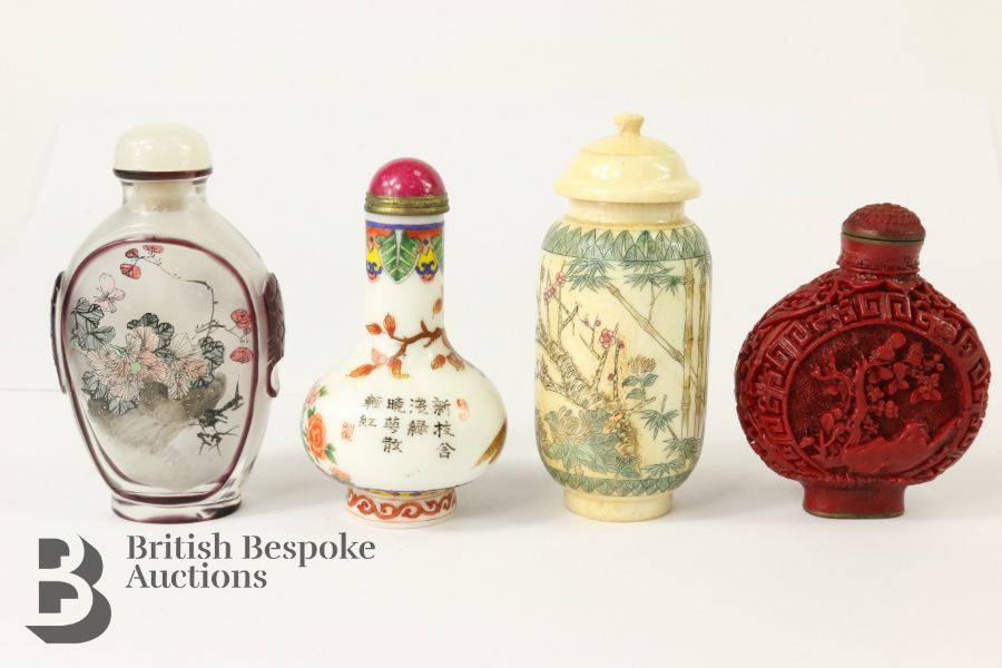 Miniature Chinese Perfume Bottles and Vase - Image 4 of 4
